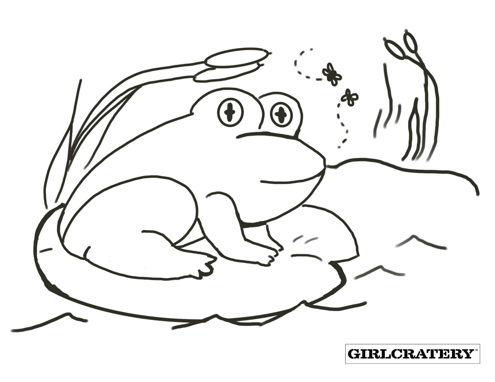 Frog Coloring Page – GirlCratery